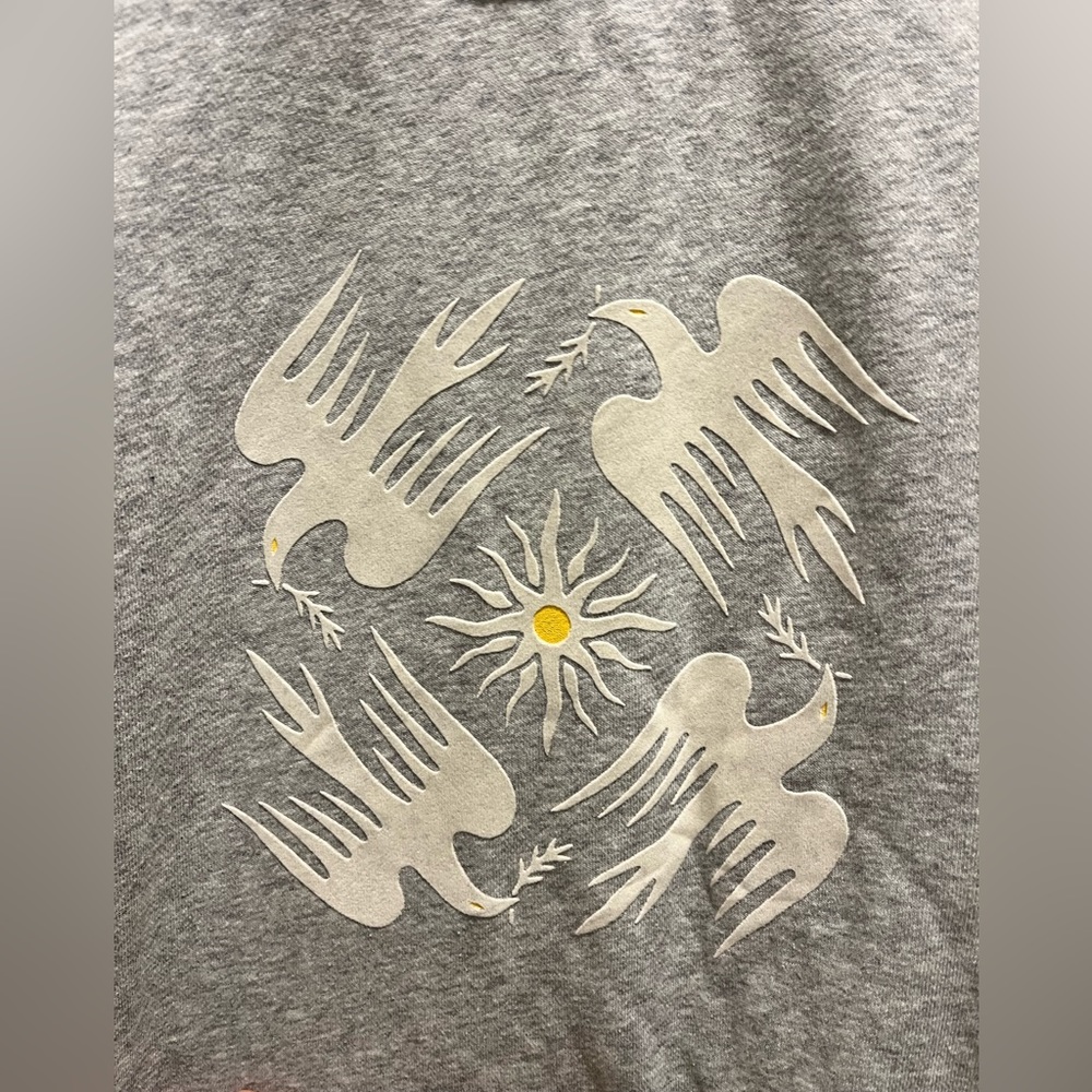 Anthropologie Jason K. Yun Doves Graphic Sweatshirt Size M View 2